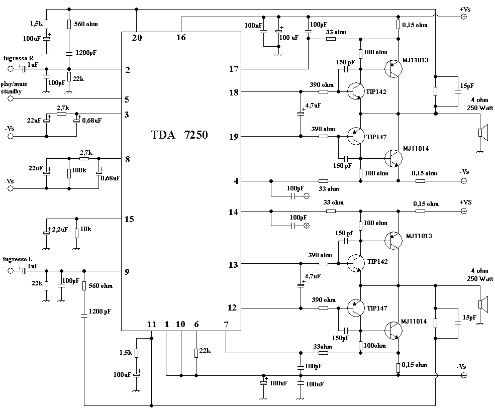 Schema circuito mixer