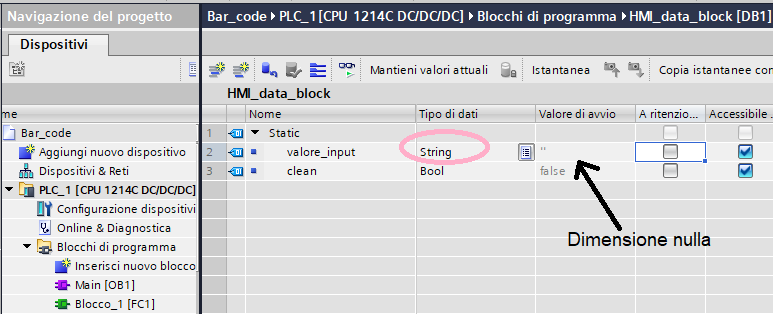 DB stringa Barcode G-Tronic