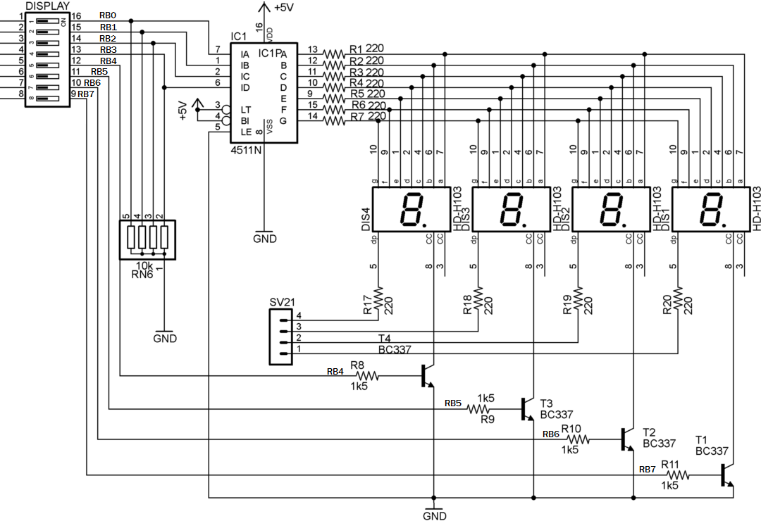 integrated LED display decoder