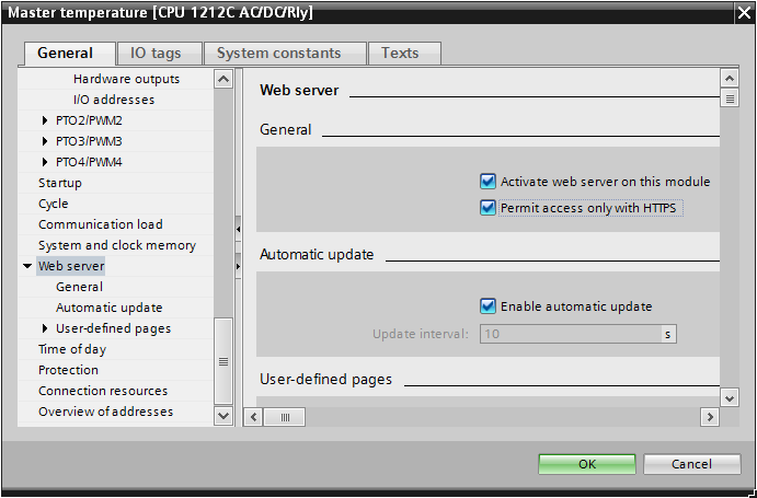 activate webserver in master