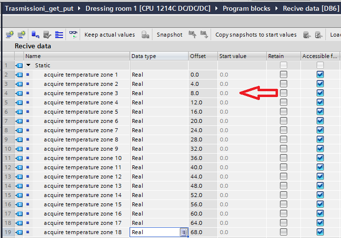 data block recive temperature