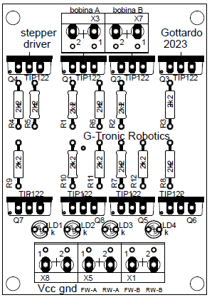 schema dual bridge stepper motor layout