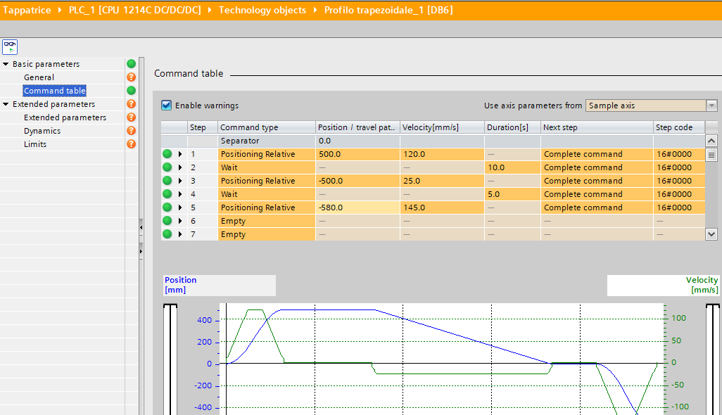 Parametrizza command table (1)