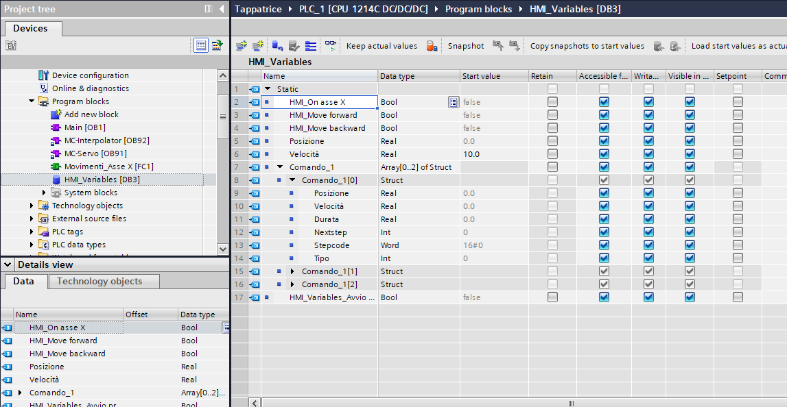 Parametrizza command table (2)