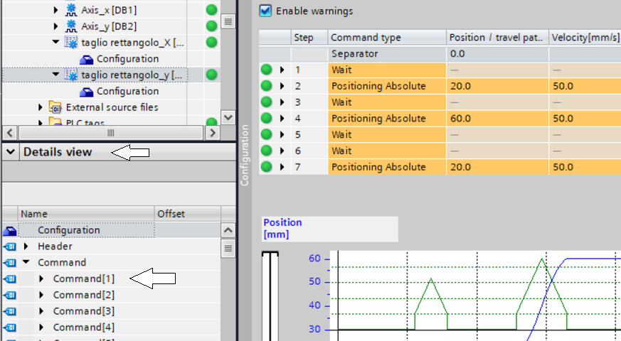 asse parametrizzato