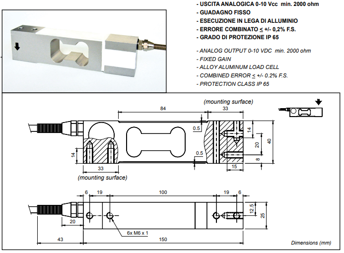 Cella pre amplificata Laumas per esercizi G-Tronic